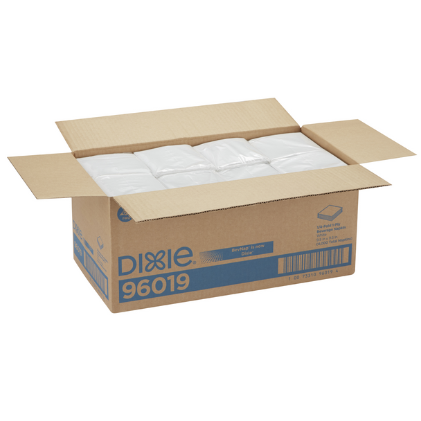 GP PRO Dixie 1/4-Fold 1-Ply Beverage Napkin, White GP PRO Dixie 1/4-Fold 1-Ply Beverage Napkin, White