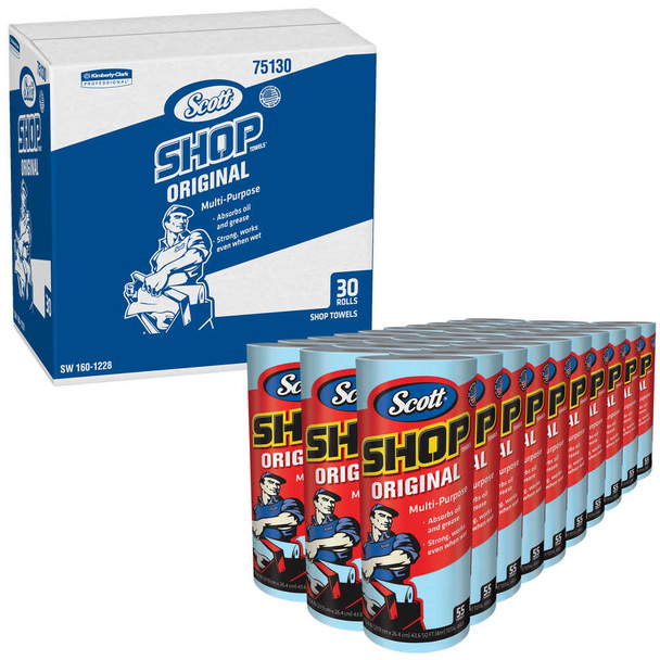 Kimberly Clark 75130 Scott 1-Ply Shop Towel 136123