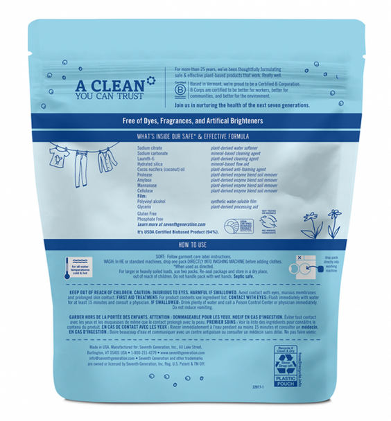 Unilever 22977 Seventh Generation Free Clea 909431