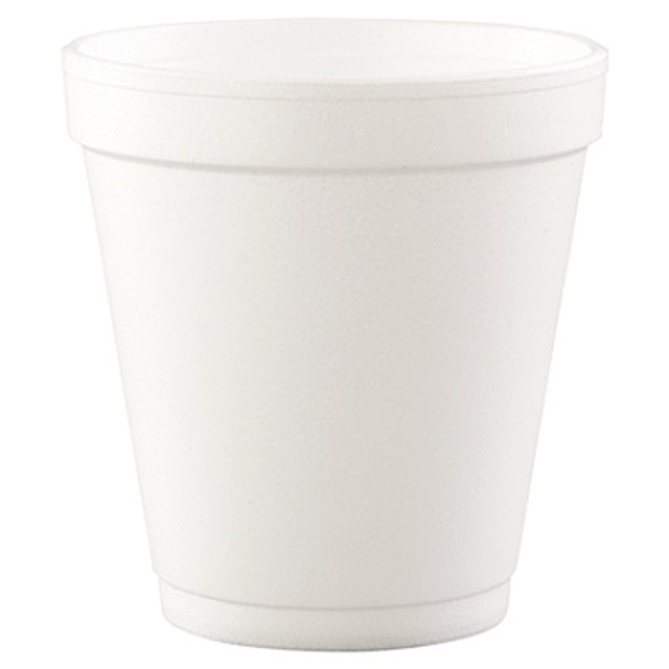 Dart Squat Hot/Cold Foam Cups, 10 Oz, White, Case Of 1000