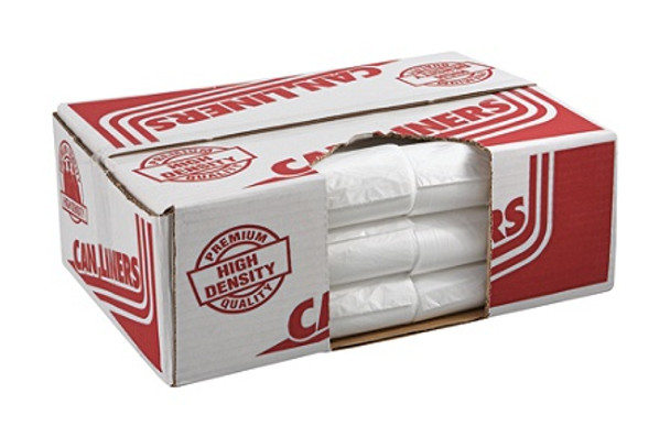 Pitt Plastics High-Density Trash Can Liners, 33 Gallons, 12 microns, Clear, Pack Of 250