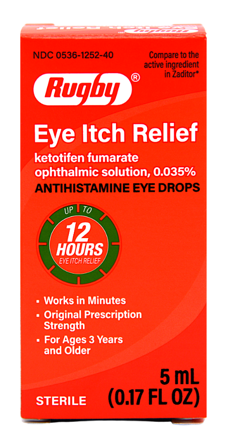 Rugby Eye Itch Relief Antihistamine Eye Drops Zaditor