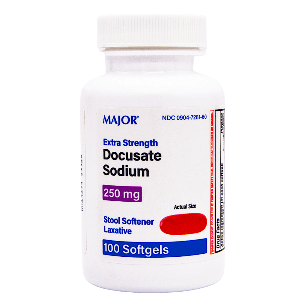 Major Docusate Sodium 250mg Extra Strength Colace