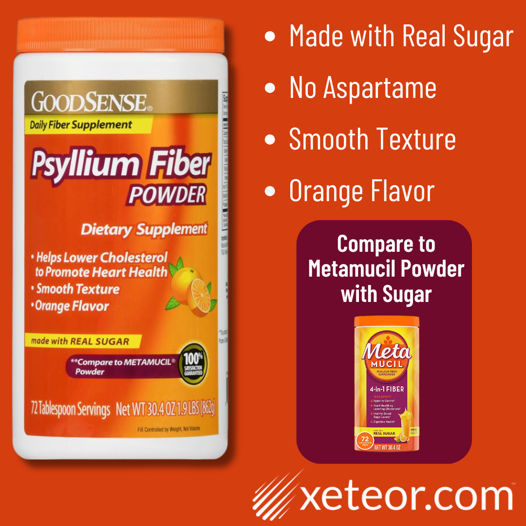 metamucil and glp-1 4-in-1 Psyllium Husk Friendly Fiber Supplement, Sugar-Free, 72 teaspoons, Orange Flavored, Daily Fiber Powder for Digestive Health, made with Plant-Based Psyllium Husk Fiber : Health & Household based fiber that helps promote digestive health Metamucil Psyllium Fiber Supplement Powder