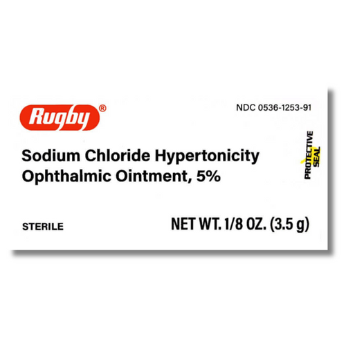 Rugby Sodium Chloride Hypertonicity Opthalmic Ointment, 5% - 3.5 g | Muro 128 Ointment