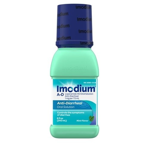 Anti-Diarrheal Imodium® A-D 1 mg Strength Liquid 8 oz. Mint Flavor Bottle