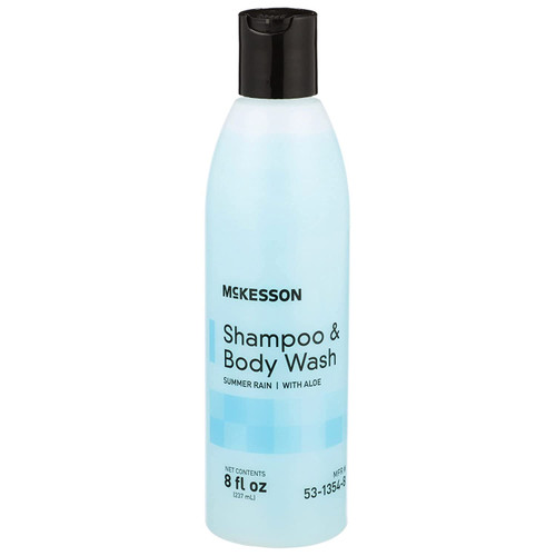 McKesson Shampoo and Body Wash with Aloe 8 oz. Flip Top Bottle - Summer Rain Scent