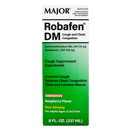 Major Robafen DM Raspberry Flavor Non-Drowsy - 8 Fl Oz Major Robafen DM Raspberry Flavor Non-Drowsy - 8 Fl Oz