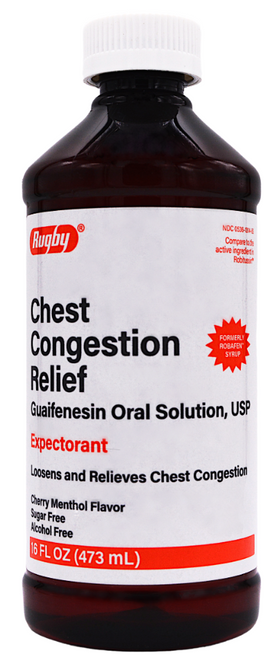 Rugby Chest Congestion Relief Guaifenesin Oral Solution - 16 Fl Oz Bottle