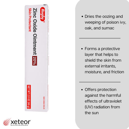 Rugby Zinc Oxide 20 Skin Protectant Ointment 2.11 oz Soothing Skin