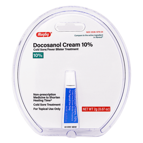 Rugby Docosanol Cold Sore Cream 10% - 0.07 oz (Abreva) 