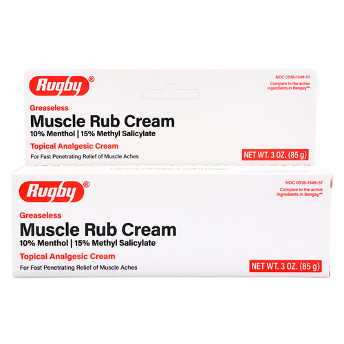 Rugby Muscle Rub Cream 3oz  Bengay Box
