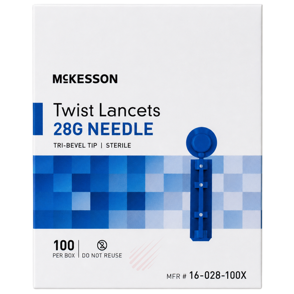 McKesson Twist Lancets 28 Gauge Needle - 100 Lancets - Generic Lancets