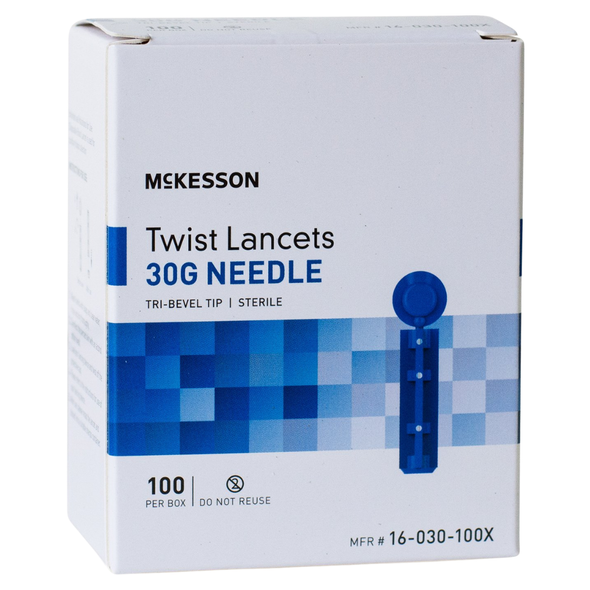 McKesson Twist Lancets 30 Gauge Needle - 100 Lancets
