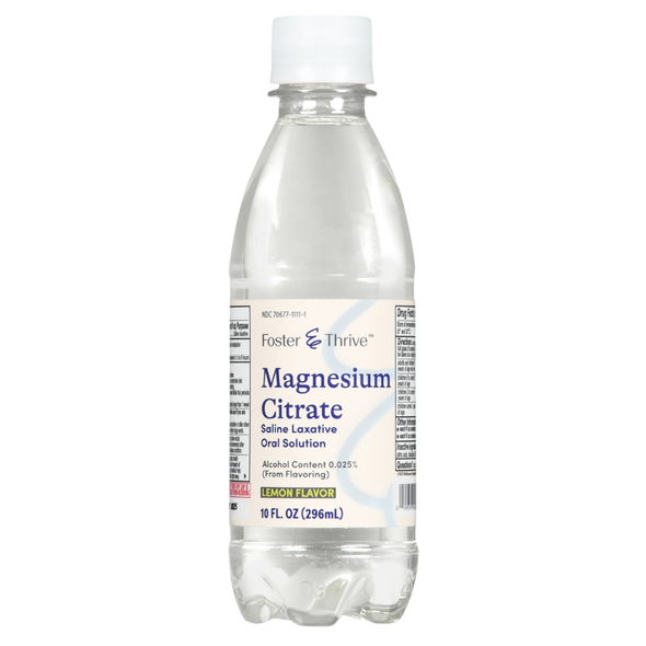Foster & Thrive Magnesium Citrate Saline Laxative Lemon Flavor - 10 fl oz