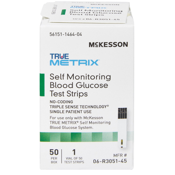 McKesson True Metrix Blood Glucose Test Strips - 50 Test Strips