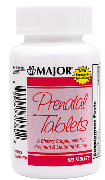 Major Prenatal Supplement - 100 Tablets