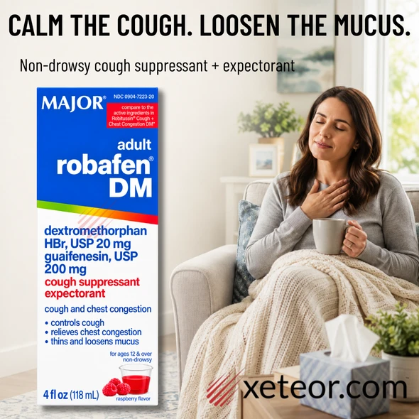 Major Robafen DM Cough Syrup – 4 fl oz | Lifestyle Image