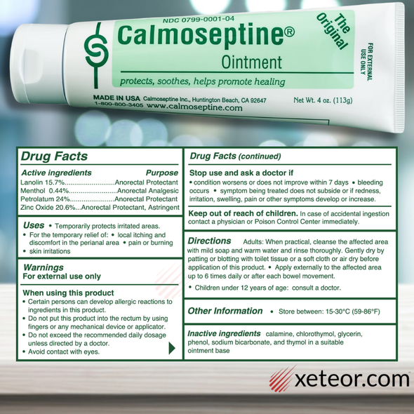 Calmoseptine Ointment - 4 oz