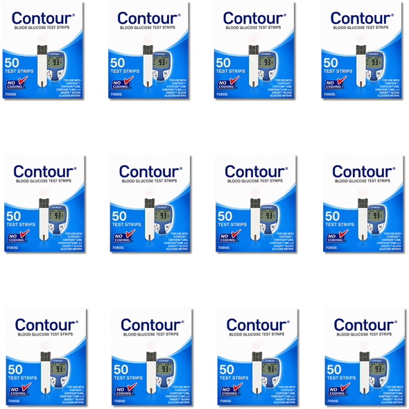 Bayer Ascensia Contour 50 Blood Glucose Test Strips (12 Pack) - 7080G