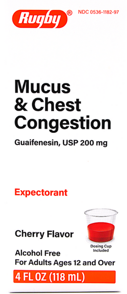 Rugby Mucus & Chest Congestion Cherry Flavor - 4 Fl Oz