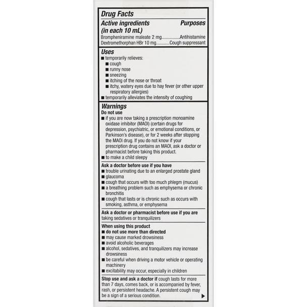 GoodSense Children's Cold & Cough Grape Flavor - Drug Facts Label