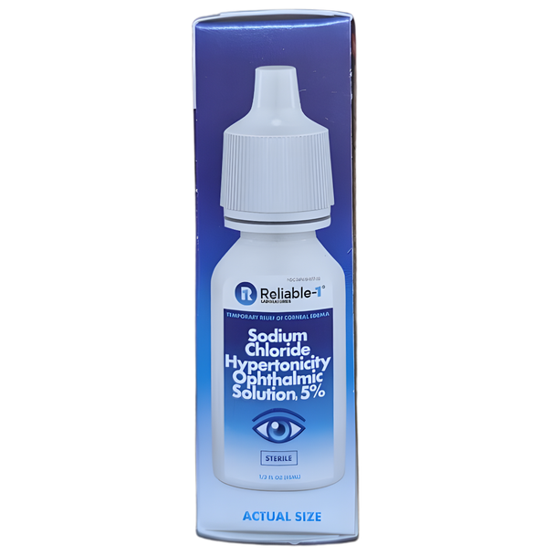 Reliable-1 Sodium Chloride 5% Hypertonicity Ophthalmic Solution bottle - Muro 128 generic alternative