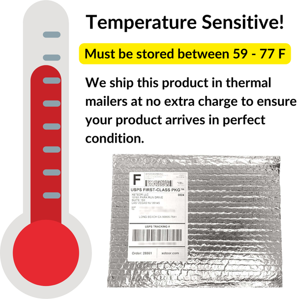 Muro 128 is heat sensitive, so we ship in a thermal mailer to protect from temperature extremes during shipping.