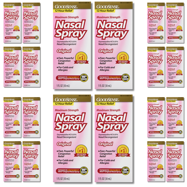 GoodSense Nasal Spray Original 12-Hour 1 fl oz bottle - 20 Pack, a generic equivalent to Afrin Original with free shipping.