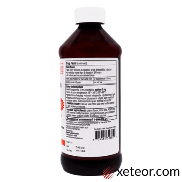 Rugby Chest Congestion Relief DM Cough Syrup – 16 fl oz | Compare to Robitussin DM (12 Pack)