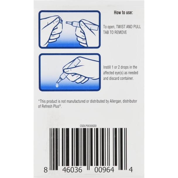 How to open and use GoodSense Lubricating Plus single use eye drop vials