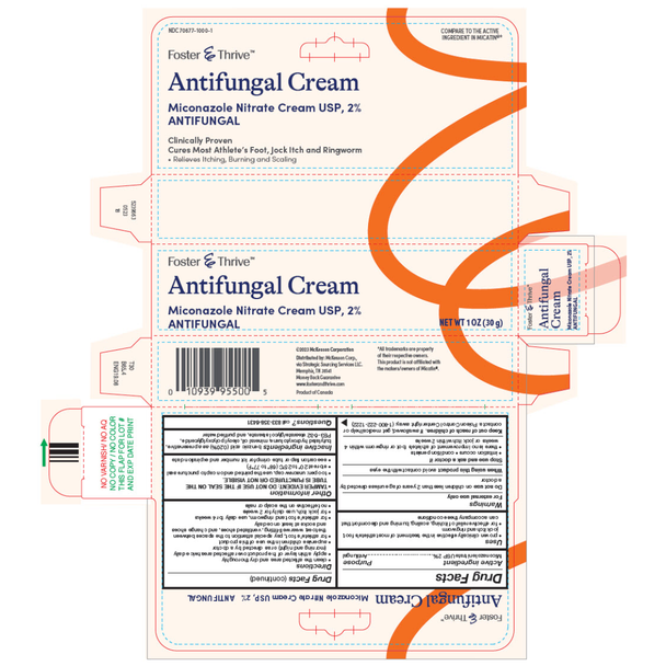 Foster & Thrive Antifungal Cream Miconazole Nitrate 2% - 1 oz | Compare to Micatin - Full Carton