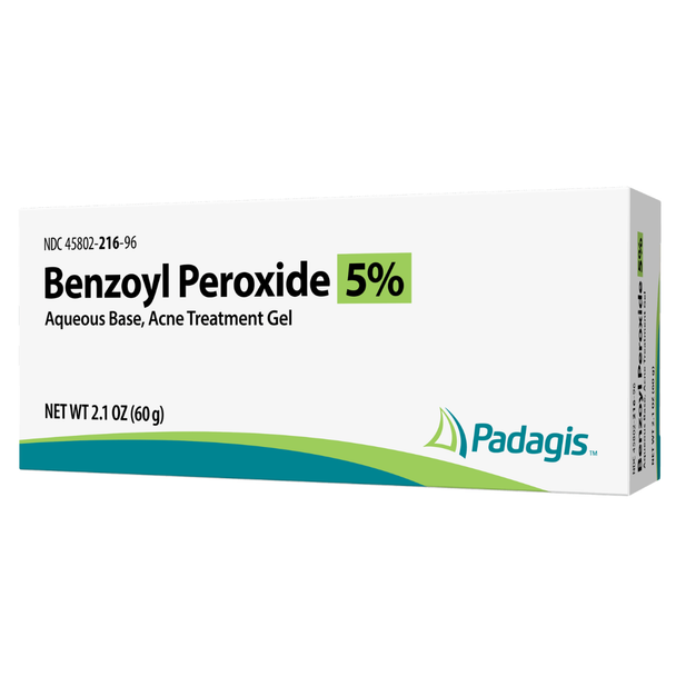 Perrigo Benzoyl Peroxide 5% Acne Treatment Gel product carton