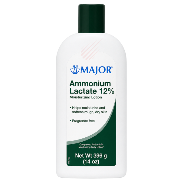 Major Ammonium Lactate 12% Moisturizing Lotion 14 oz bottle, compare to AmLactin