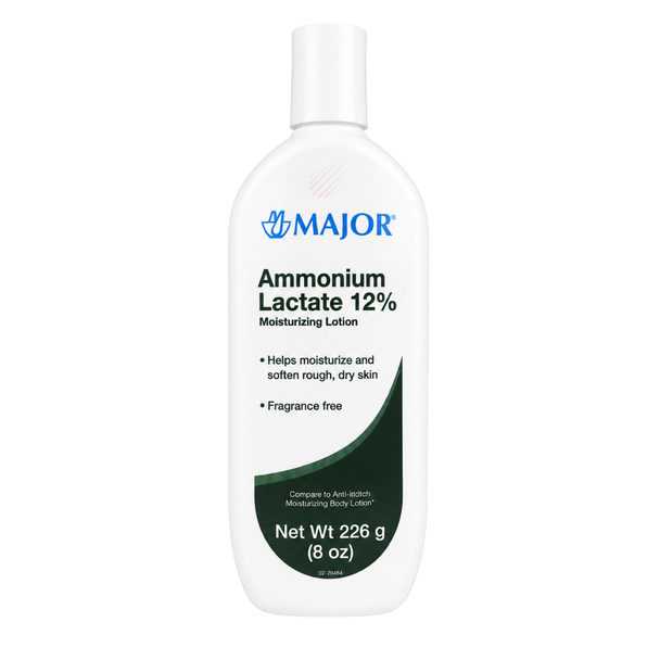 Major Ammonium Lactate 12% Moisturizing Lotion  8 oz - Compare to Amlactin