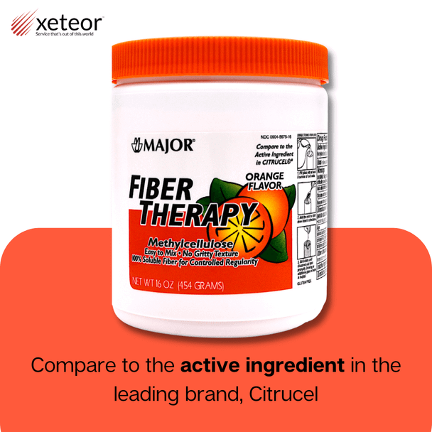 Major Fiber Powder Therapy Methylcellulose Orange Flavor Citrucel