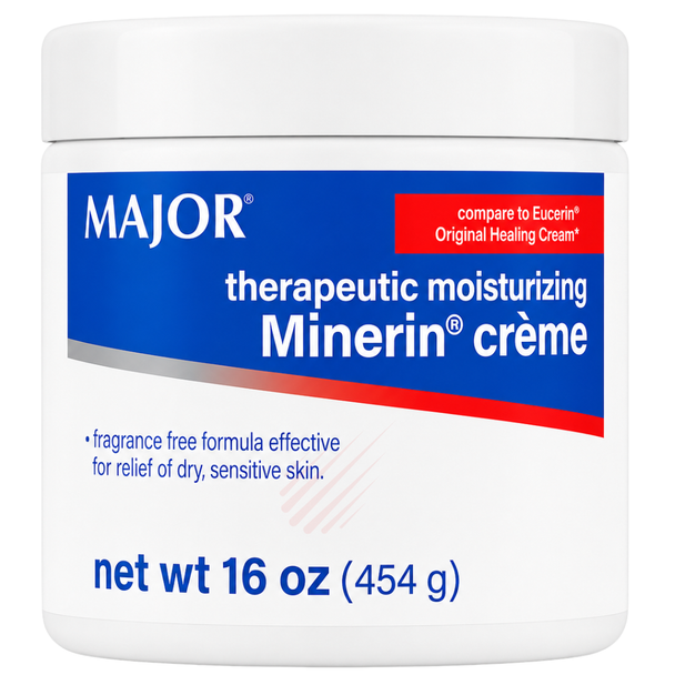Major Minerin Creme therapeutic moisturizing cream 16 oz, compare to Eucerin Original Healing Cream