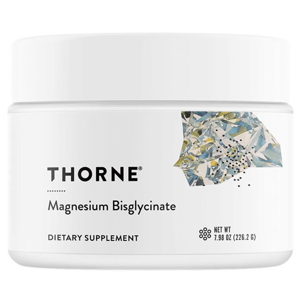 Thorne Magnesium Bisglycinate dietary supplement powder front label