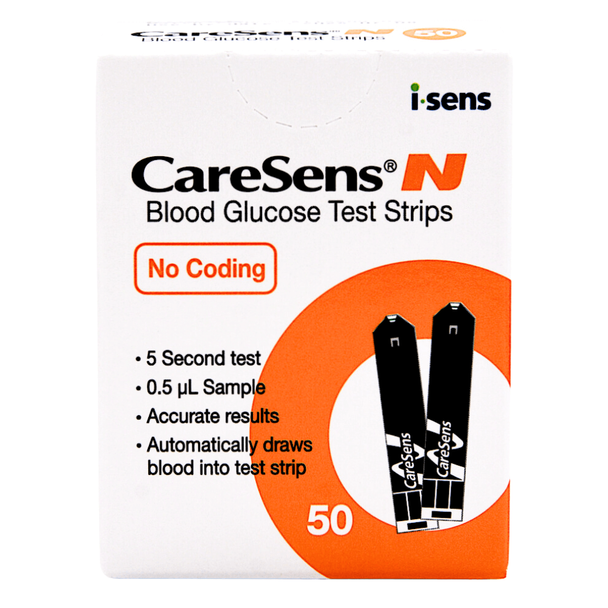 CareSens N Blood Glucose Test Strips - 50 Test Strips (5 Pack)