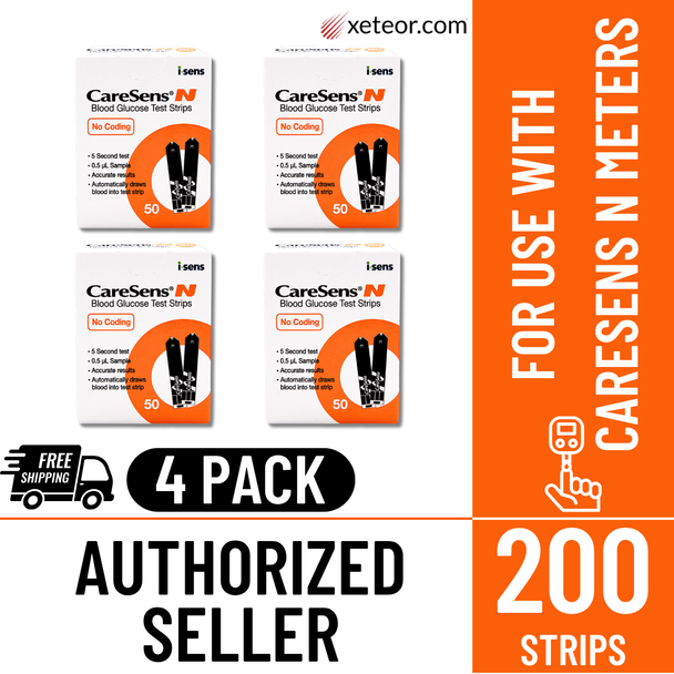 CareSens N Blood Glucose Test Strips - 4 pack with free shipping