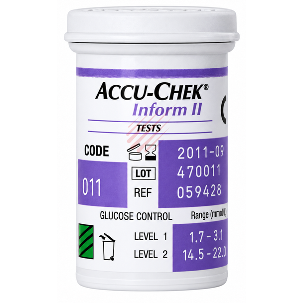 Accu-Chek Inform II 50 Blood Glucose Test Strips - vial