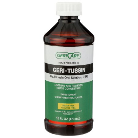 Cold and Cough Relief Geri-Care® 100 mg / 5 mL Strength Liquid 16 oz. Bottle