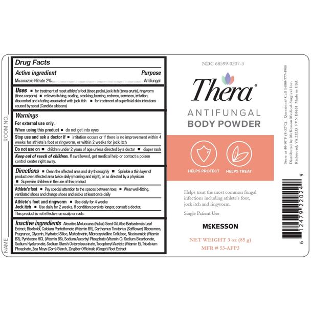 Thera Antifungal Body Powder 2% - 3 oz - Full Label