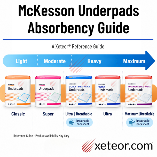 McKesson Underpads Absorbency Guide - Xeteor