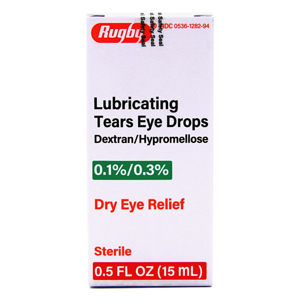Rugby Lubricating Tears Eye Drops 0.2%/0.3% Sterile - 0.5 fl oz