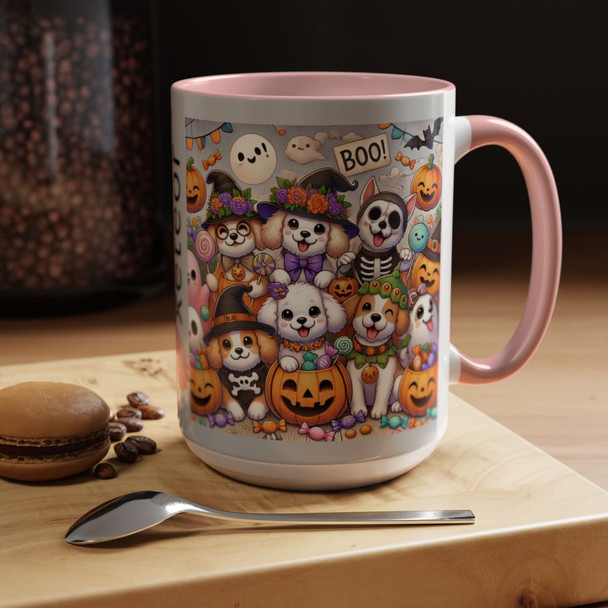 Halloween & Dogs 1 - Accent Coffee Mug - 11oz | 15oz