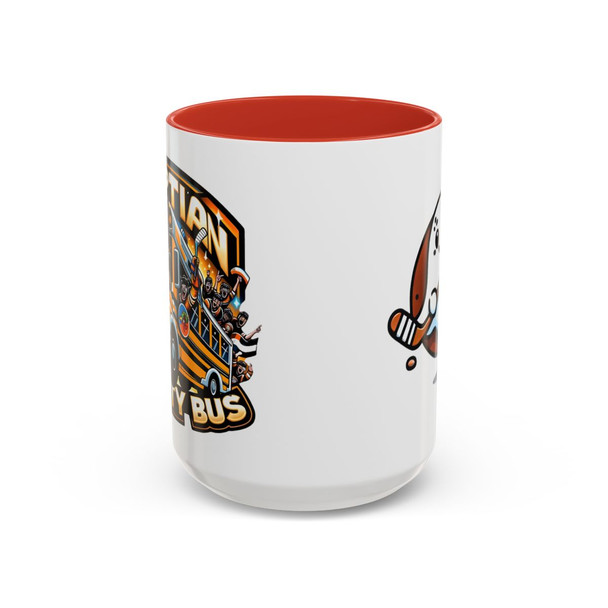 Cute Hockey Ghost + Egyptian Party Bus - Accent Coffee Mug - 11oz | 15 oz