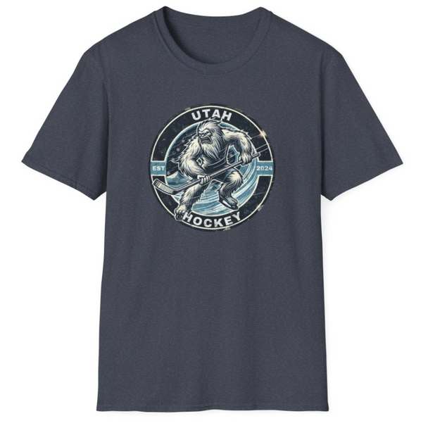 Utah Blizzard Yeti Hockey T-Shirt - Vintage Worn Distressed Style