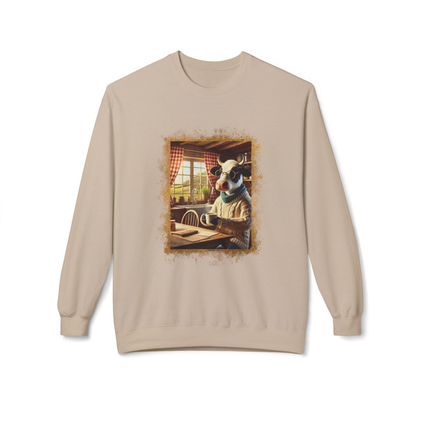 Coffee & Cow Sweatshirt | Vintage Cottagecore Cow Coffee Crewneck 