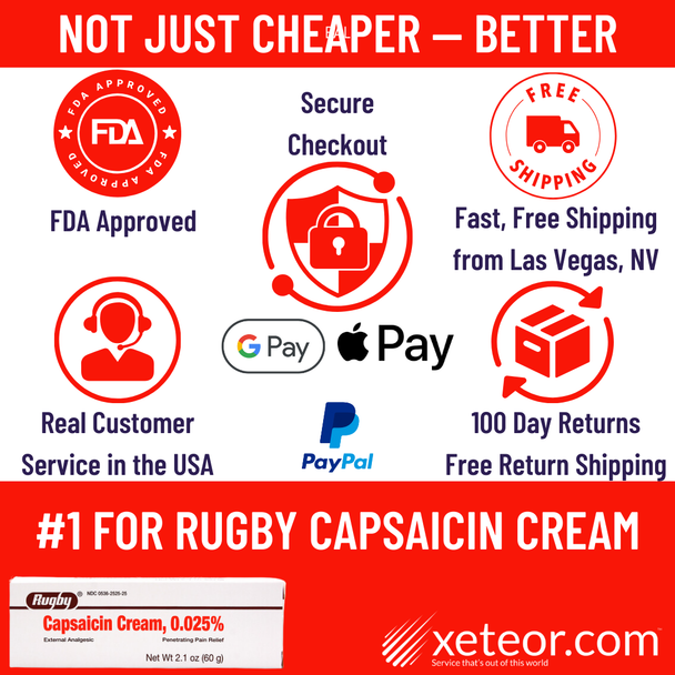 Where to buy Rugby Capsaicin Cream